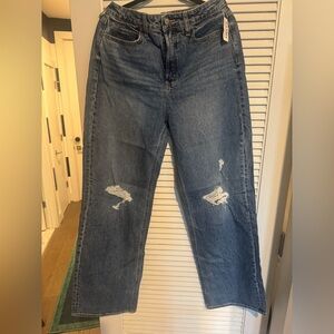 Old Navy Size 10 Tall Sky-Hi Wide Leg Secret Smoothing pocket jeans